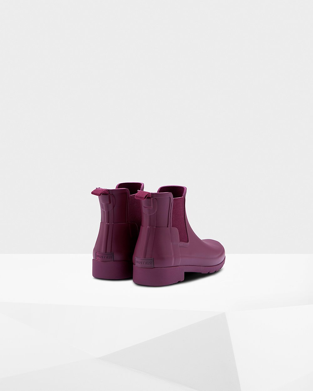 Botas Chelsea Hunter Mujer - Refined Slim Fit - Morados - RHZCTXI-94